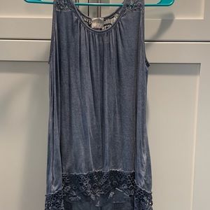 Blue Sleeveless shirt